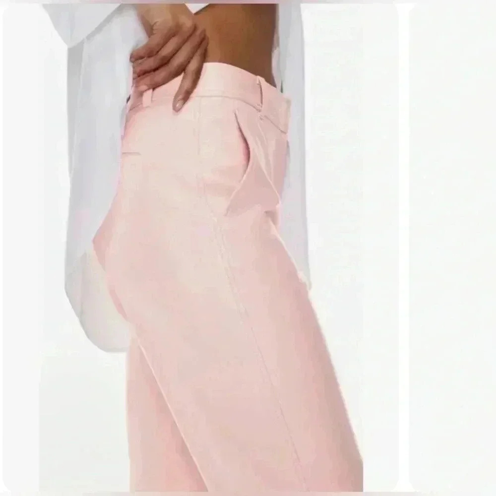 Aritzia Babaton Vegan leather  Command Pants in Poetic pink Size 8 NWOT - Picture 8 of 10